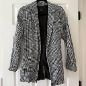 Black and white blazer